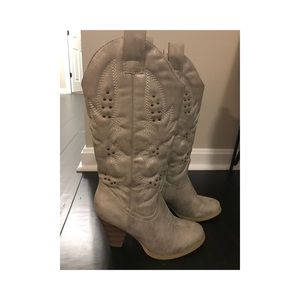 Silver/grey Cowboy Boots